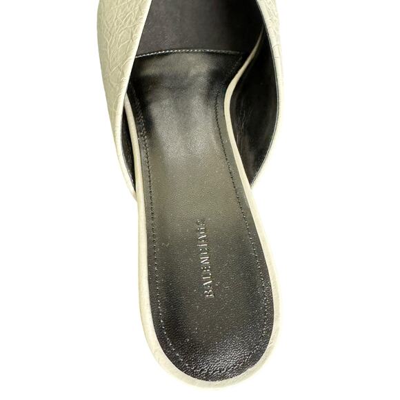Balenciaga NIB Knife Bow 40mm Mule in White Size 39.5 - Picture 9 of 16
